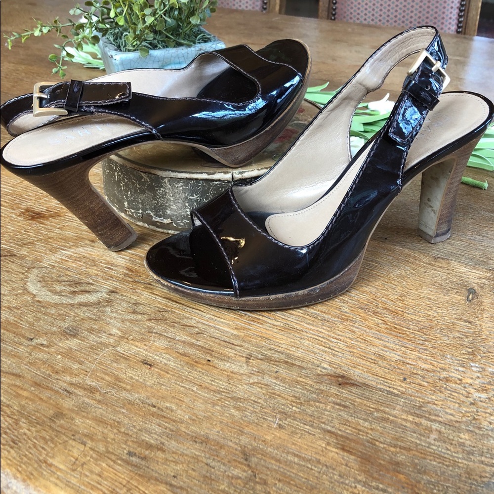 Franco Sarto Leather slingback heels